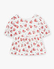 Child girl's ecru flower print blouse CUICHETTE / 22E2PFJ2CHE632