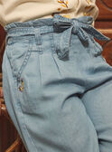 Blue embroidered trousers KOPAETTE / 24E2PFD1PANP272
