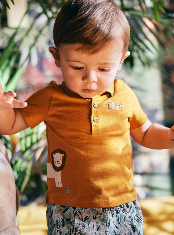 Baby Boy Yellow Jersey Polo CAKOBE / 22E1BG91POLB114