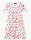 Child girl's flowing dress in ecru with flowery print CINDYETTE / 22E2PF81ROB001