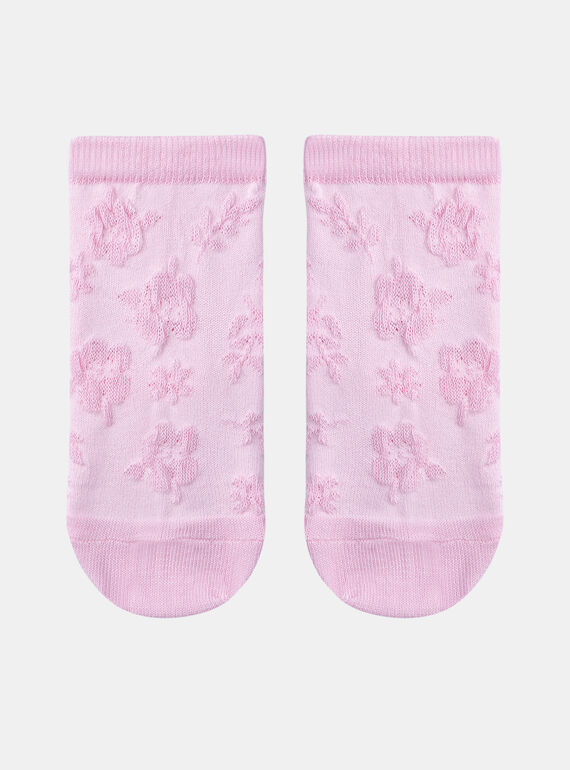 Pink flower socks KAJOURETTE / 24E4PF32SOQ318