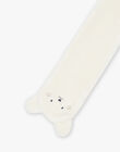 White synthetic fur scarf with teddy bear face DIOLAF / 22H4BGM3ECH001