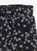 Slate blue corduroy pants with floral print GARACHEL / 23H1BFR1PANC203