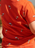 Baby boy orange polo shirt CAWEDOU / 22E1BGP1POLF527