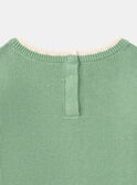 Green knitted sweater with floral embroidery KAPULETTE / 24E2PF31PULG606