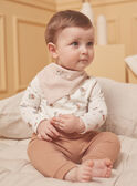 Hazelnut and ecru top, pants and bandana set LOGAN / 24H0CG13ENS821