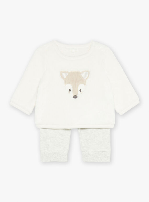 Light gray top, pajama bottoms and socks GODSON / 23H0CGL2ENSJ920