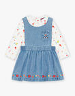Denim jumper dress and printed bodysuit FADOUCE / 23E1BFB1ENS001