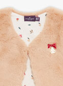 Beige sleeveless cardigan in synthetic fur GAOLA / 23H1BFQ1CSM080