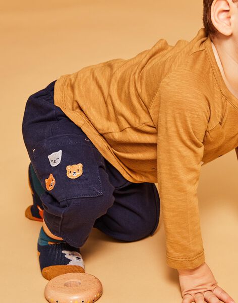 Navy blue twill pants DANILS / 22H1BGU1PAN070