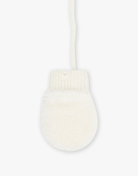 White synthetic fur mittens DIOLEG / 22H4BGM2GAN001