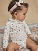 Ecru floral-print bodysuit GAMORINE / 23H1BFI1BOD001