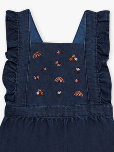 Embroidered denim dress child girl CARLETTE / 22E2PF71CHSP274