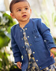 Baby boy indigo vest with rabbit pocket CAREMI / 22E1BGK1GIL703