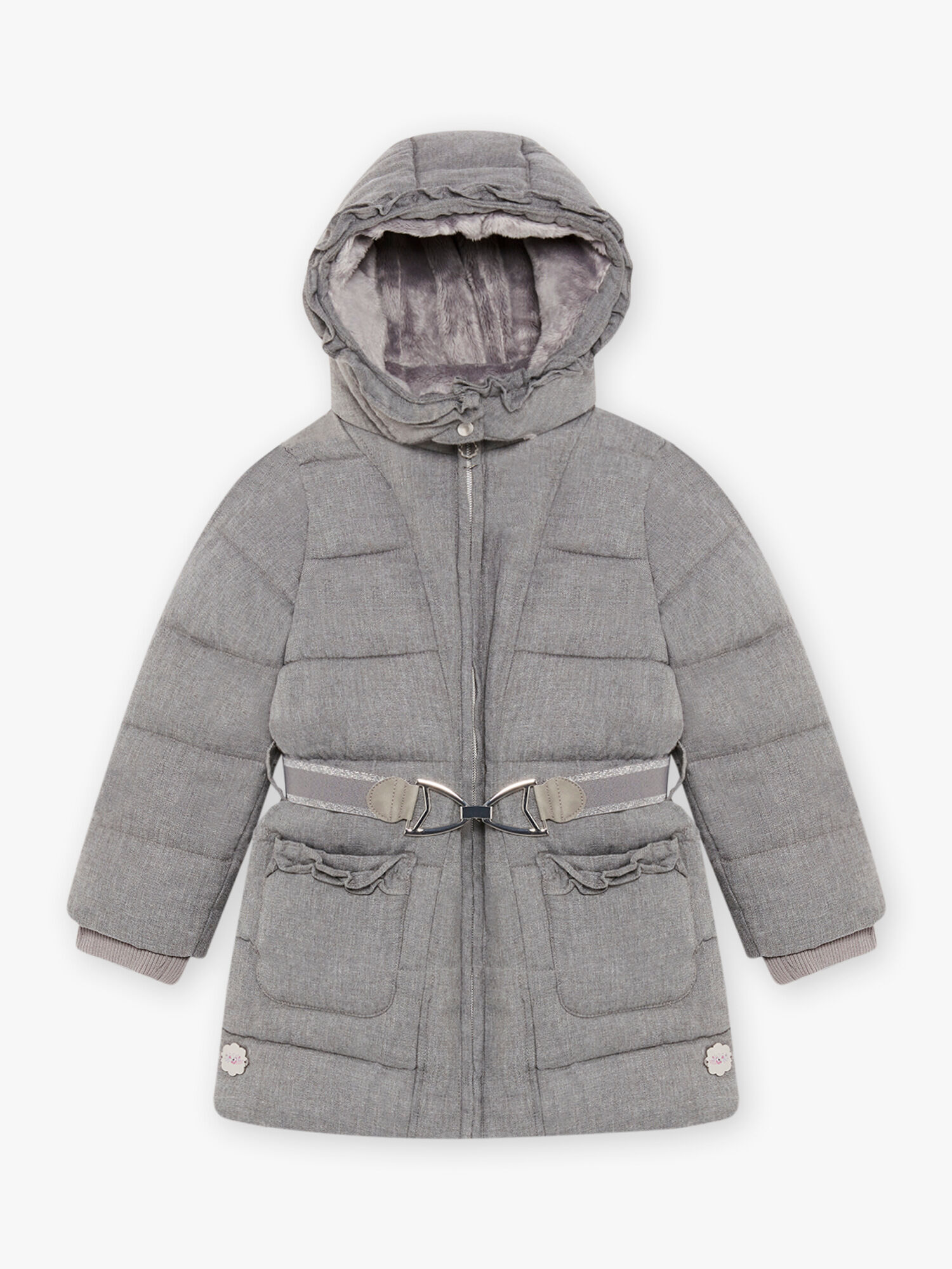 Girls grey 2025 puffer coat