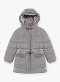 Child girl mouse grey hooded down jacket BLOZIKETTE / 21H2PFE3D3E904