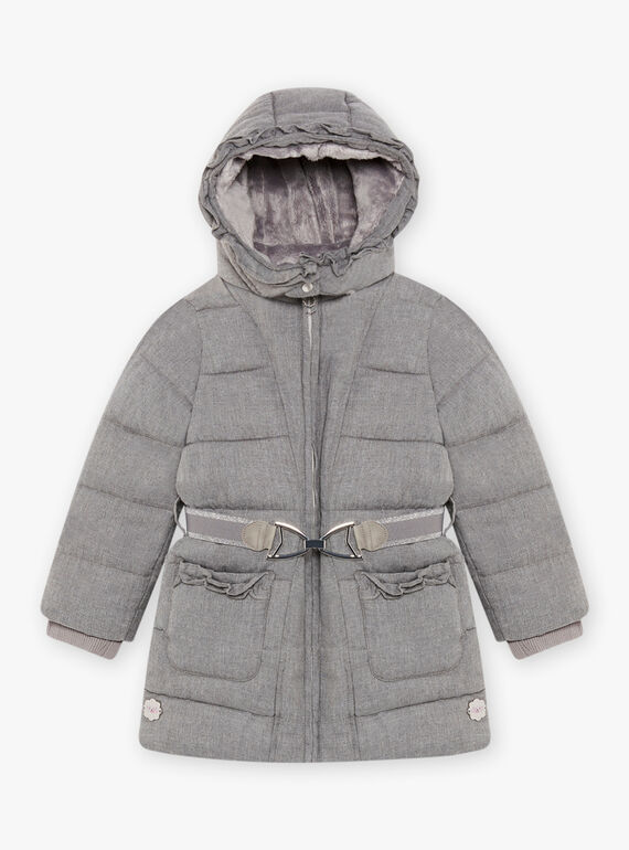 Child girl mouse grey hooded down jacket BLOZIKETTE / 21H2PFE3D3E904