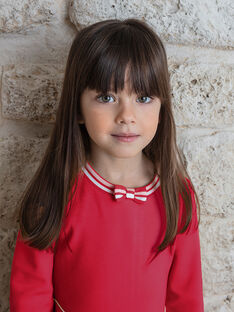 Fuchsia dress child girl ZLOMETTE2 / 21E2PFK4ROB304