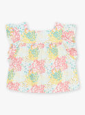 Baby Girl Floral Print Cotton Sateen Blouse CASABRINA / 22E1BFN1CHE811