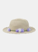 Straw hat with flowers KAFANTINE / 24E4BFL1CHA009