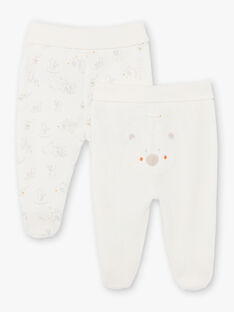 2 unbleached and grey baby pants mixed BOADEL / 21H0NM41PAN001