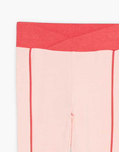 Pink legging with crossed waist FRILEGETTE / 23E2PFJ1LGSD300
