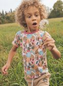 Peach tropical print T-shirt FICHEMAGE / 23E3PGD1TMC413