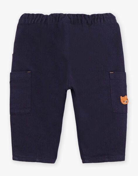 Navy blue twill pants DANILS / 22H1BGU1PAN070