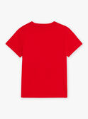 Red shark T-shirt child boy CYDOAGE3 / 22E3PGT1TMCF525
