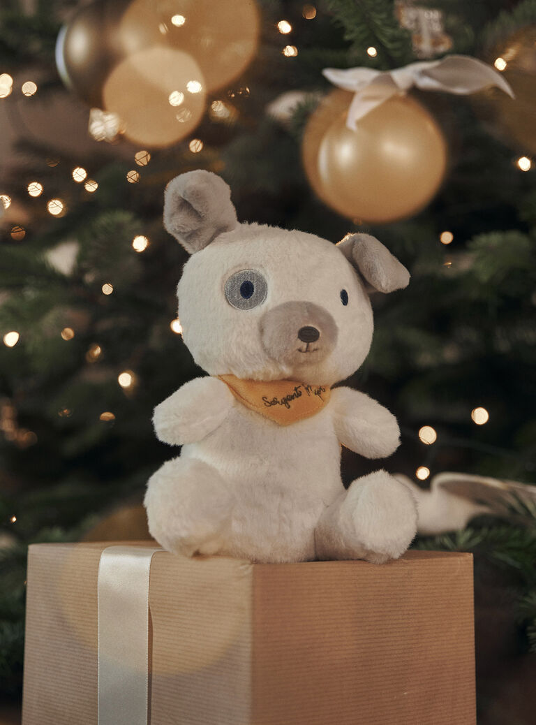 Yellow and white dog plush SMAPE0090CHIEN / 23J7GM41DO2099