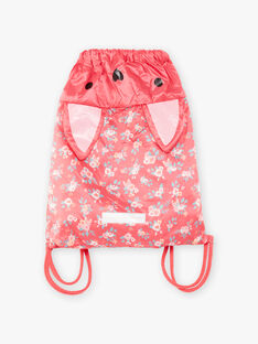 Child girl coral down jacket and fox backpack BROBOUDETTE2 / 21H2PFG4DTV419