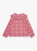 Pink, red and lilac blouse with floral print in brushed twill GORYETTE / 23H2PFD1CHE001