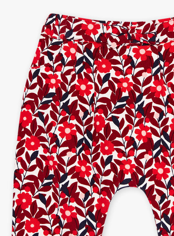 Floral print corduroy pants DAORIANE / 22H1BFX1PAN001