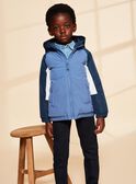 Grey blue hooded Jacket FRABLOCAGE / 23E3PG53BLO717