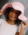 Pink and white ribbon hat child girl COUHAETTE / 22E4PFH1CHA301