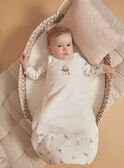 Ecru velvet baby sleeping bag LOVE / 24H0AM11TUR001