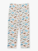 Boy's turquoise long-sleeved pyjamas with car and traffic motifs BECARAGE / 21H5PG67PYJ202