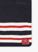 Navy blue striped knitted choker for child boy CECLAGE / 22E4PGG2SNO070