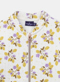 Floral varsity-style jacket tubular knit fabric KOMPETTE / 24E2PFD2CAR808