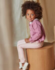 Child girl pink pants with gold details CLOPINETTE2 / 22E2PFF2PAND326