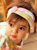 Baby girl headband with floral and sequinned shell print in jersey CASHELSY / 22E4BFN1BAN811