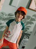Child boy's ecru T-shirt with graphic design COTICHAGE / 22E3PGM2TMC001