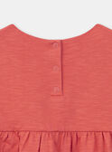 Flowing brick-red embroidered T-shirt KIWIETTE / 24E2PFC2TMC410