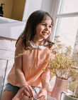 Child girl orange gingham blouse CHOMETTE / 22E2PFM1CHE001