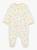 Off white flower print sleep suit FECRISTAL / 23E5BF22GRE001
