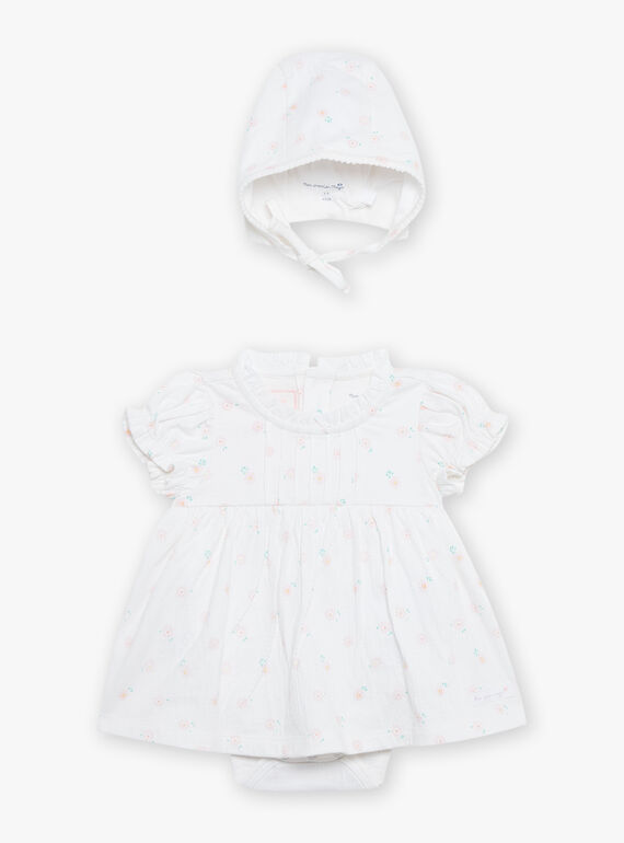 White flower print dress and baby crush FOLINA / 23E0CFT1ROB000