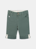 Stone green twill trousers KAGRANT / 24E1BGC1PANG617