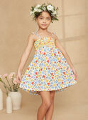 Ecru smock dress with floral print KRUDETTE 2 / 24E2PFK7RBS001