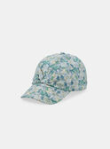 Ivory Floral Motif Cap with Bow KLISKETTE / 24E4PFR2CHA005