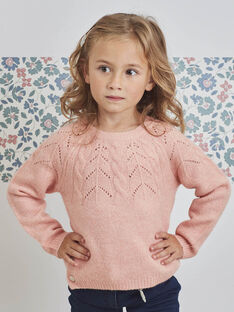 Child girl pink knitted sweater BLAPETTE / 21H2PFO1PUL318